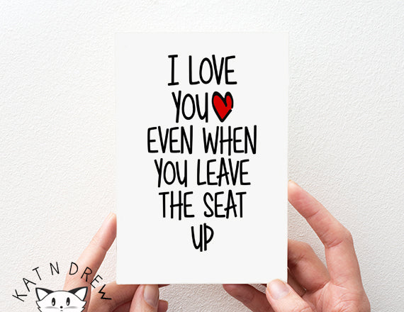 I Love You Even/ Seat Up Card.  PGC024