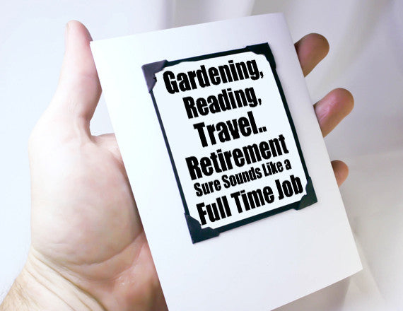 retirement greeting card second career of travel