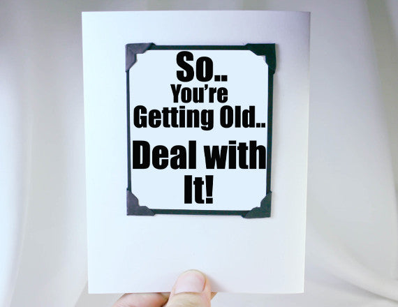 getting old birthday magnet keepsake and card