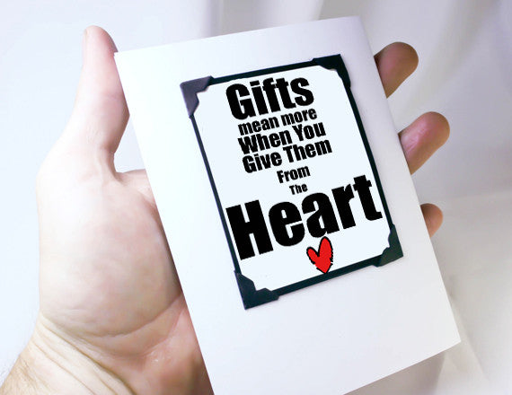 gifts from the heart quote card