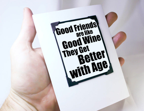good friends greeting card and magnet