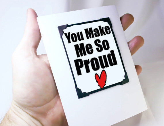 proud of you love you graduation greeting card and magnet keepsake