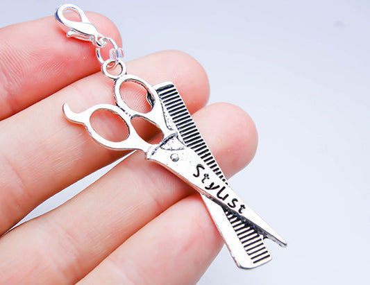 hairstlyist charm as keychain