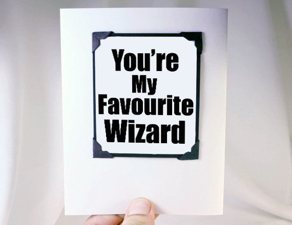 wizard quote magnet card