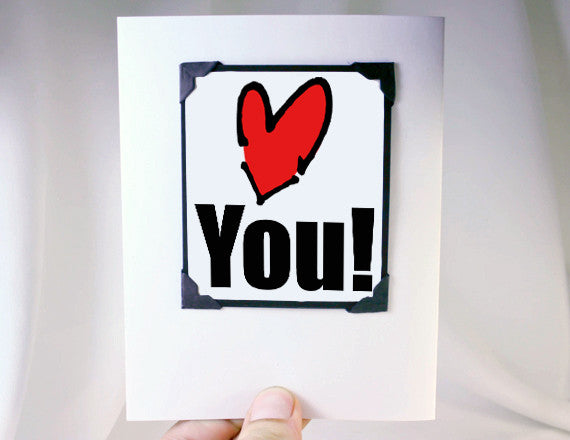 love you greeting card and magnet keepsake