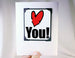 love you greeting card and magnet keepsake