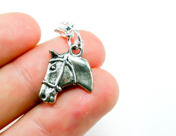 silver horse lover horse charm