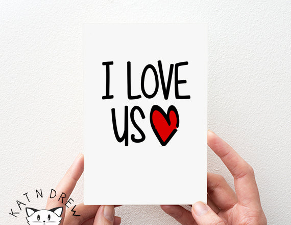 cute love you card. couples card. anniversary card