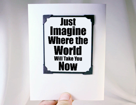 a world of adventure greeting card for retirement
