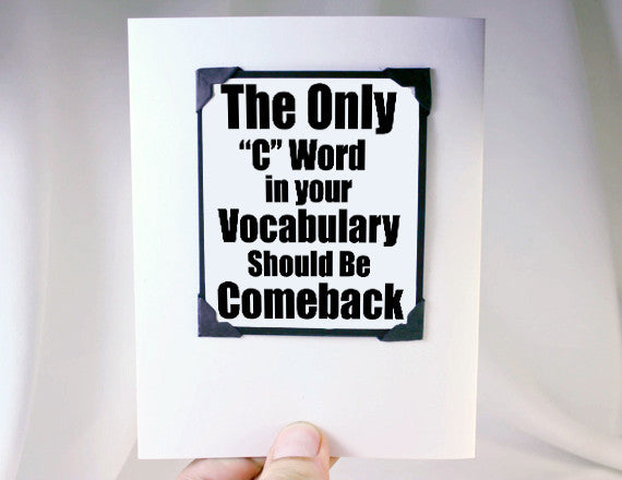 get well card and magnet keepsake