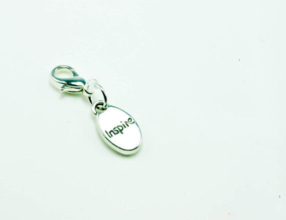 silver inspirational charm