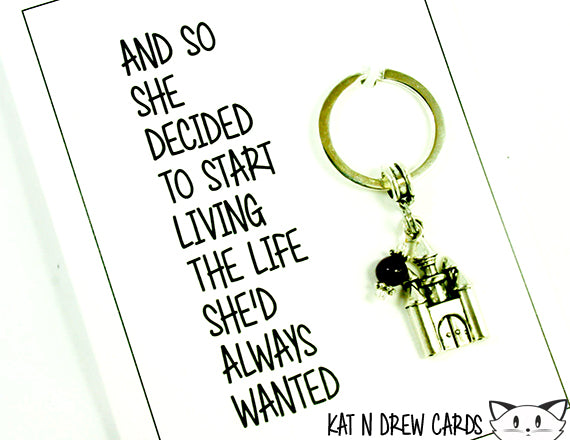 She Decided To Start Living Card.  KEY021