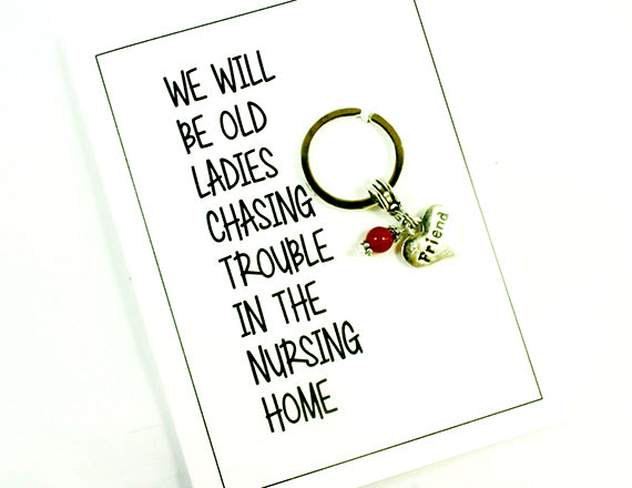 Old Ladies Chasing Trouble Card.  KEY041