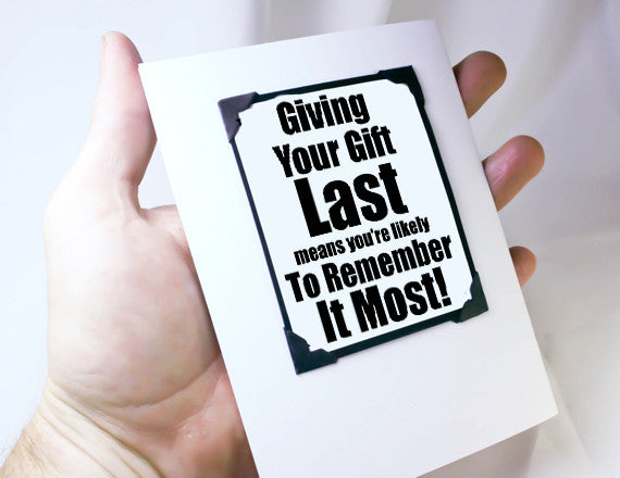 most important gift late birthday card