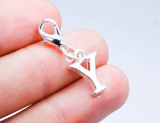 letter y charm for initials on charm bracelet