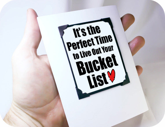 bucket list retirement card and magnet cute gift