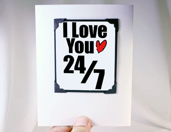 love you every day of the week cute love you card