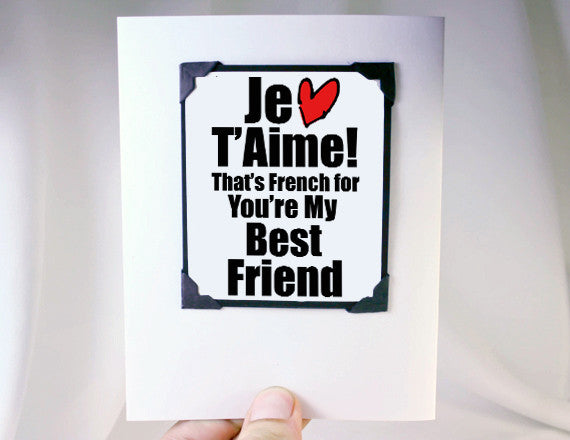 best friend love you greeting card and gift