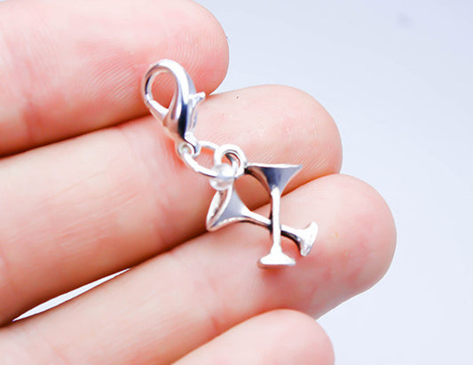 martini glasses charm for keychain