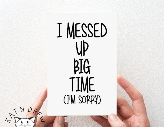 Messed Up/ Sorry Card. PGC125