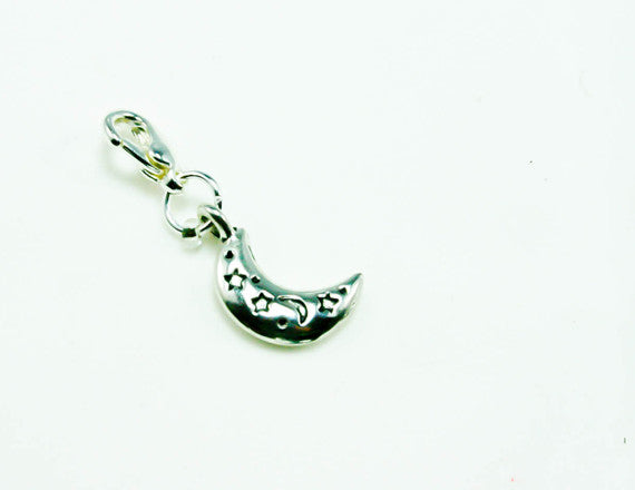 silver moon charm