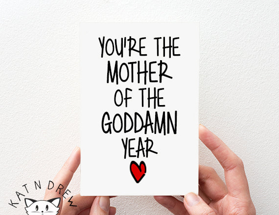 Mother Of The Year Card.  PGC026