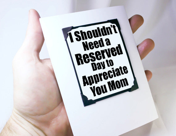 card for mothers day with magnet gift as gift card for mom