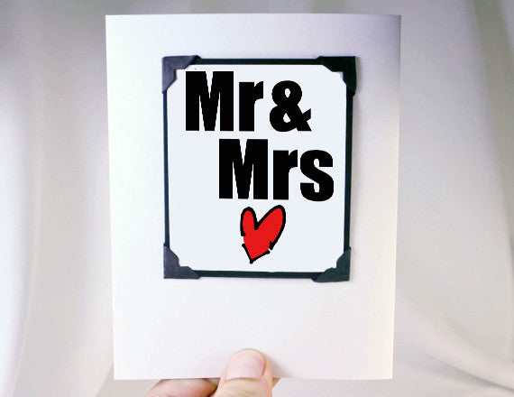 mr and mrs wedding greeting card