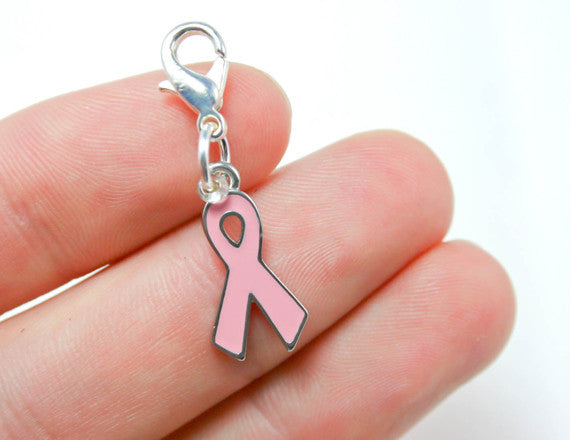 pink ribbon charm
