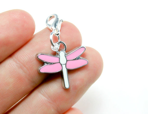 Pink Dragonfly Charm. SCC062