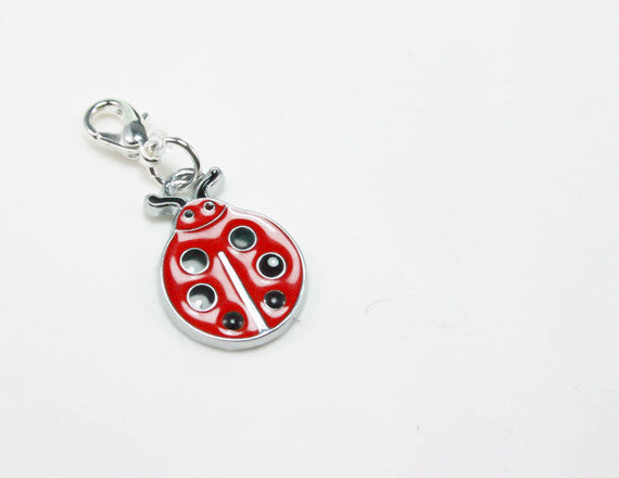 red enamel ladybug charm