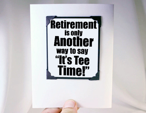 golf lover retirement card magnet quote