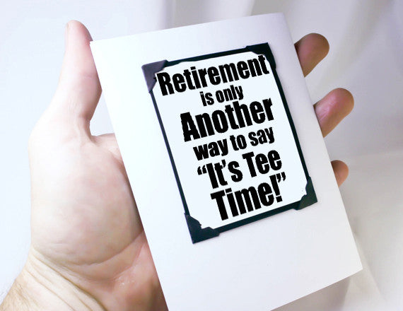 retirement card for golf lover with magnet gift
