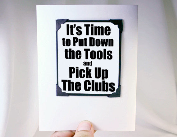 retirement greeting card funny quote for golf retiree
