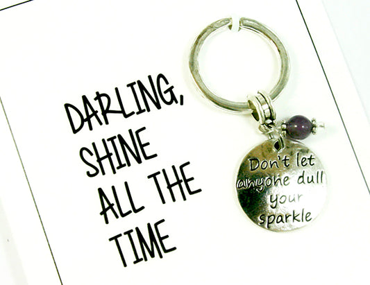 shine bright keychain card