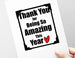 amazing thanks card