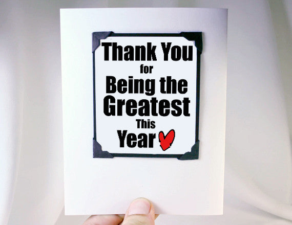 thanks you greeting card and magnet