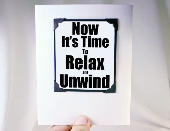 magnet greeting card for retirement to relax