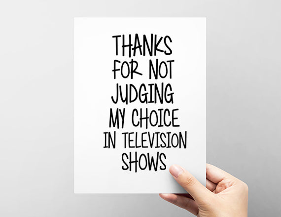 girlfriend card. tv show choice. netflix card