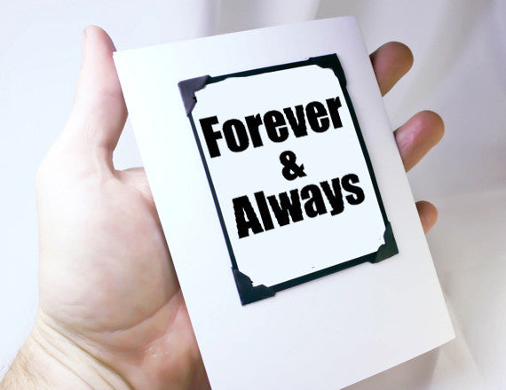 forever and always love you magnet quote card