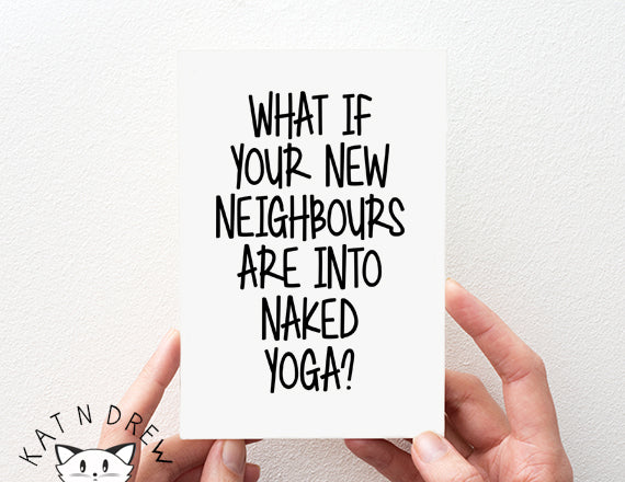 Neighbours Into Naked Yoga Card.  PGC036
