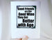 friends and wine birthday card and magnet keepsake